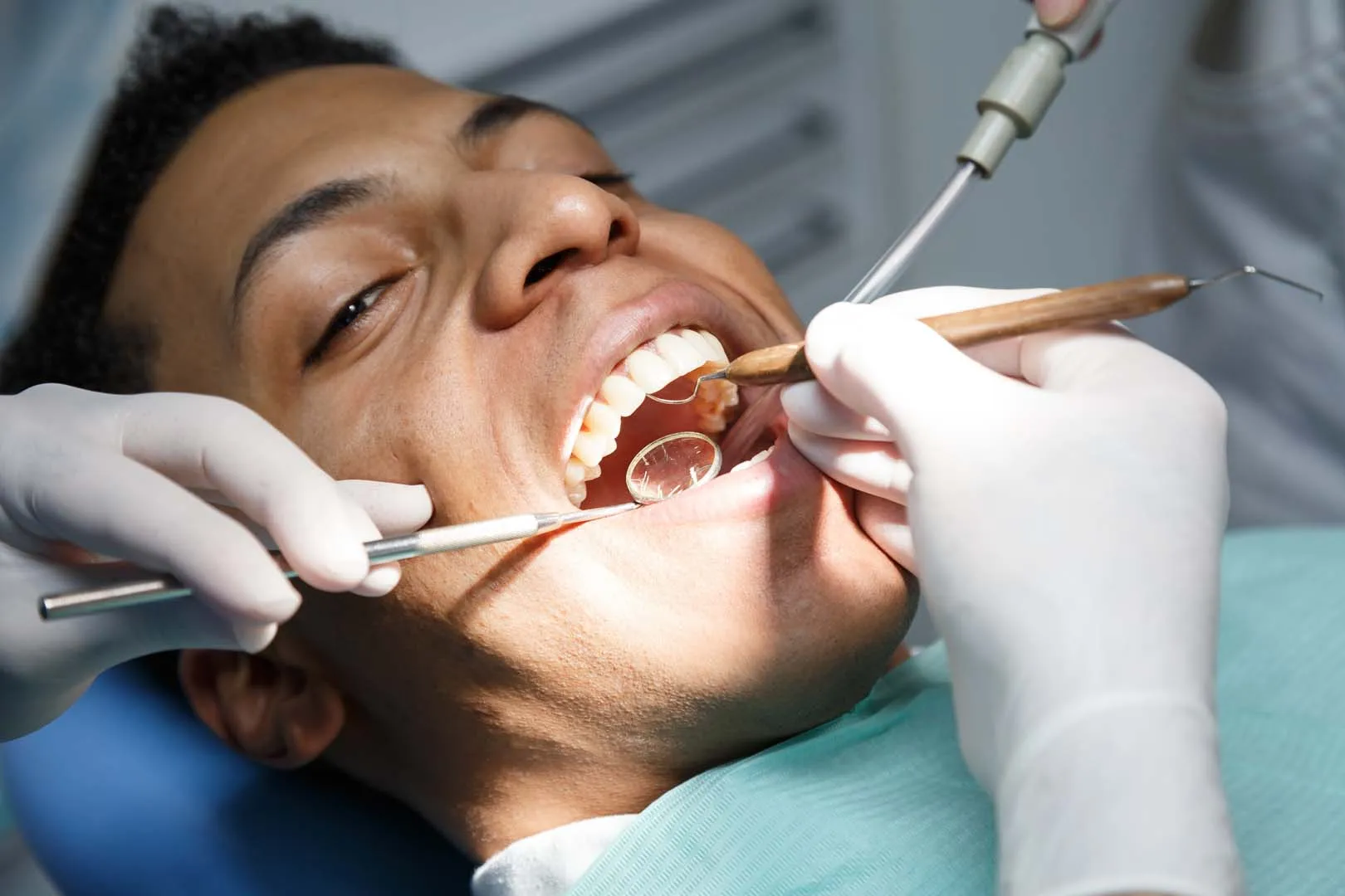 Patient discussing dental care costs with the Riverwalk team