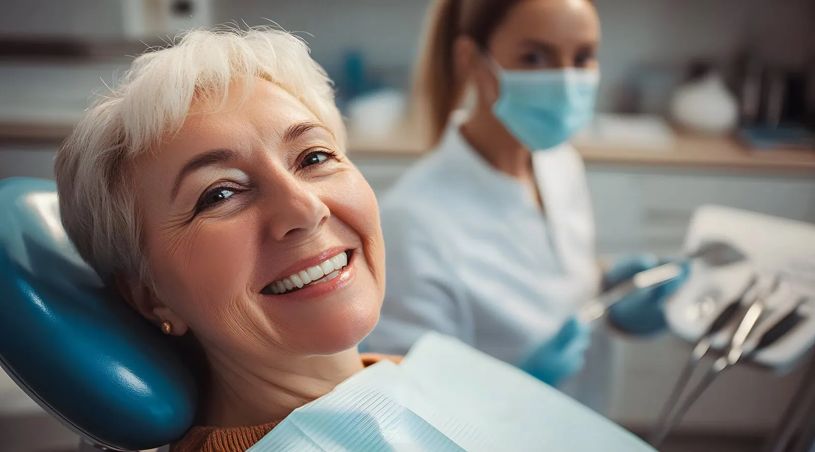 Dr. Laya Gholami providing care at Riverwalk Dental Group