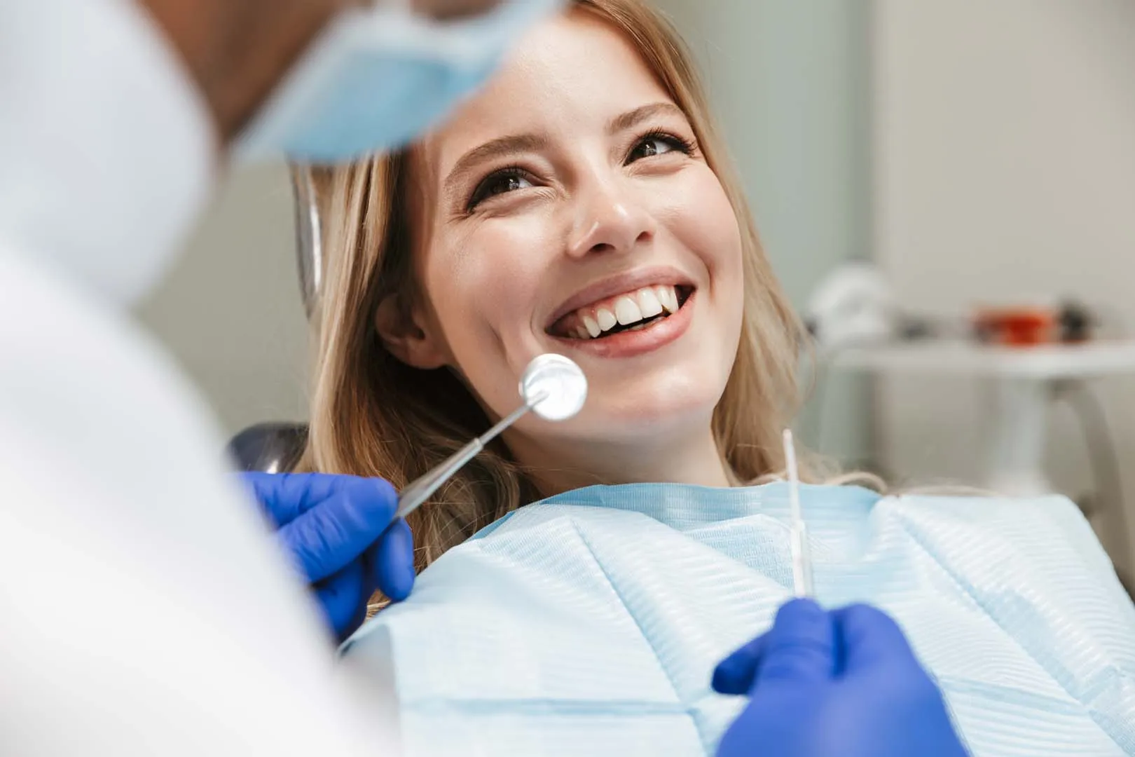 Dr. Alameri providing care at Riverwalk Dental Group